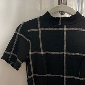 Monteau Monochromatic Mock Turtleneck Dress